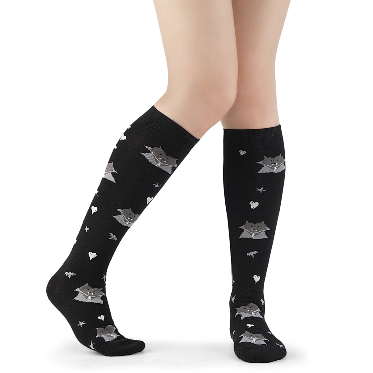Vampire Heart Knee High Socks - Demonia Cult